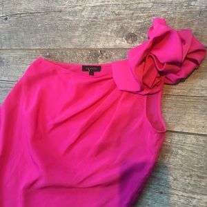 Hot pink off the shoulder blouse